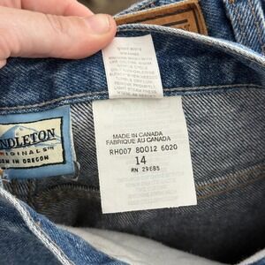 Pendleton Vintage High Rise Straight Leg Jeans Medium Wash Blue Denim Size 14